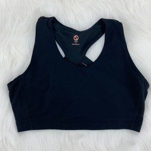 SHAPE - 1X - Black Racerback Sports Bra